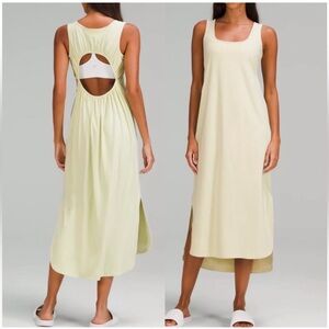 Lululemon Cotton Midi Dress with Open Back